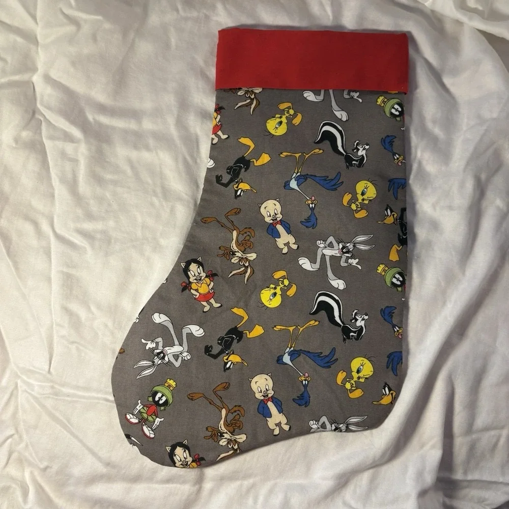 Handmade Looney Tunes Christmas Stocking Needs Hook String